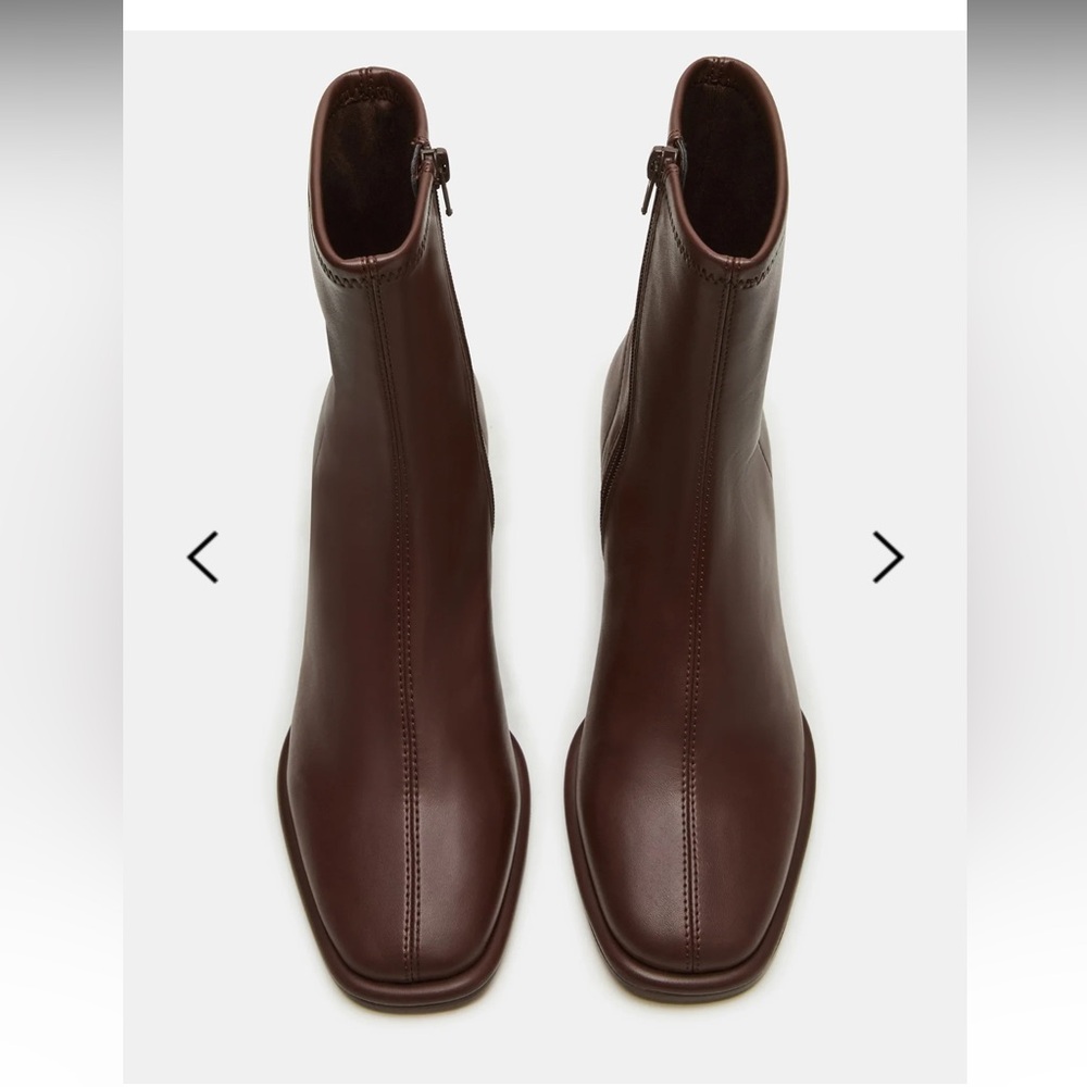 NWT Steve Madden Faux leather Pammy brown bootie - size 7.5 - Picture 12 of 13